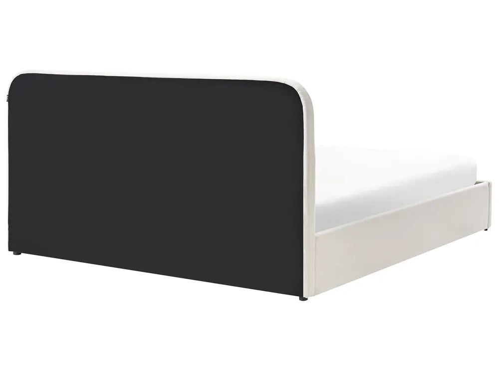 Ottoman Bed Fabric 180 x 200 cm (EU Super King) Off-White Fallon