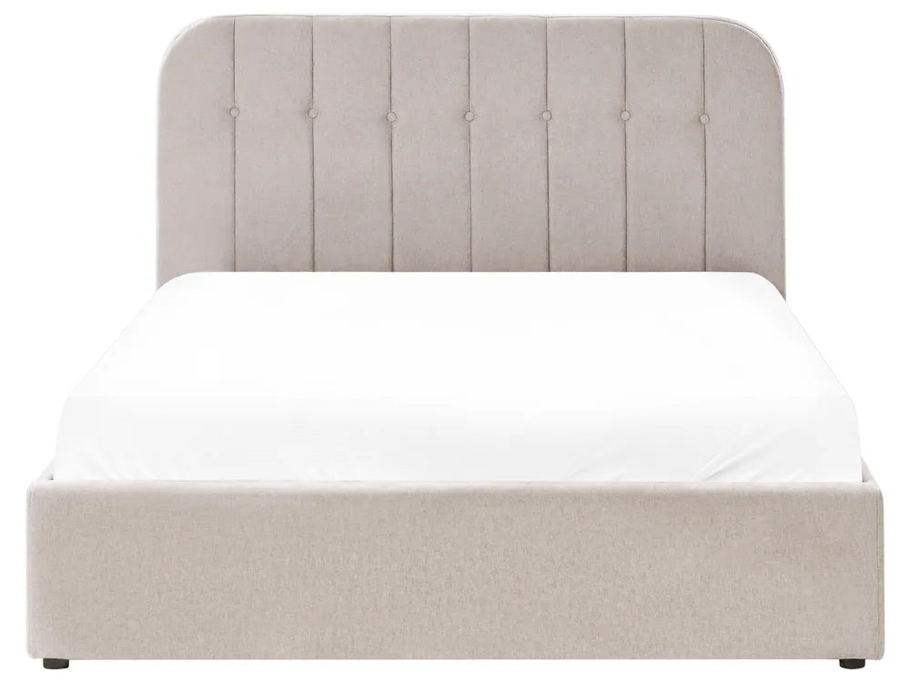 Ottoman Bed Chenille 140 x 200 cm (EU Double) Taupe Fallon