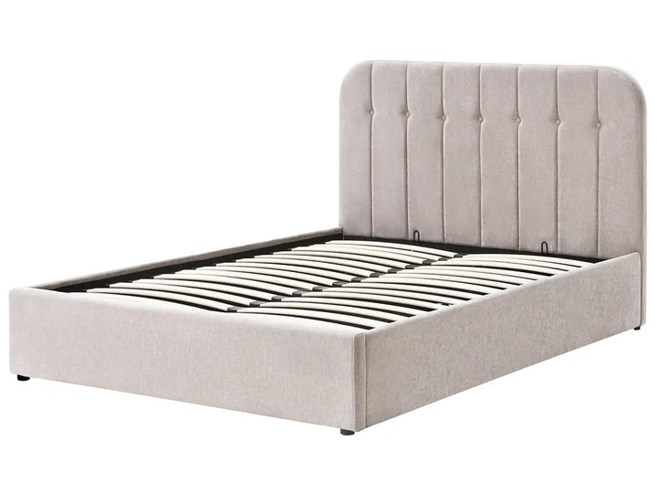 Ottoman Bed Chenille 140 x 200 cm (EU Double) Taupe Fallon