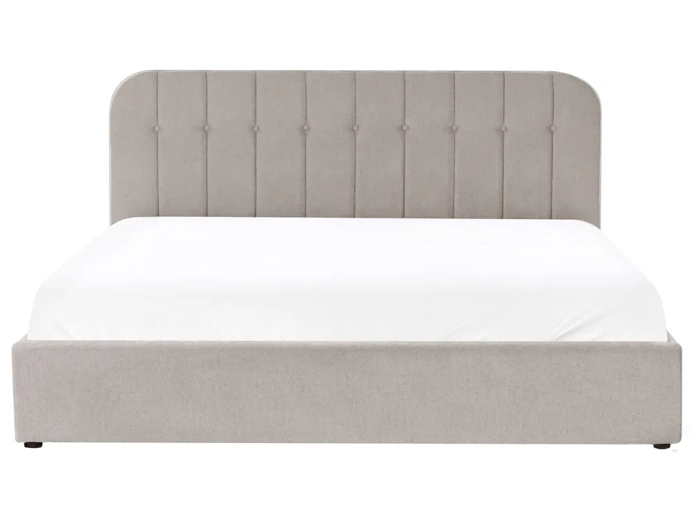 Ottoman Bed Chenille 180 x 200 cm (EU Super King) Taupe Fallon