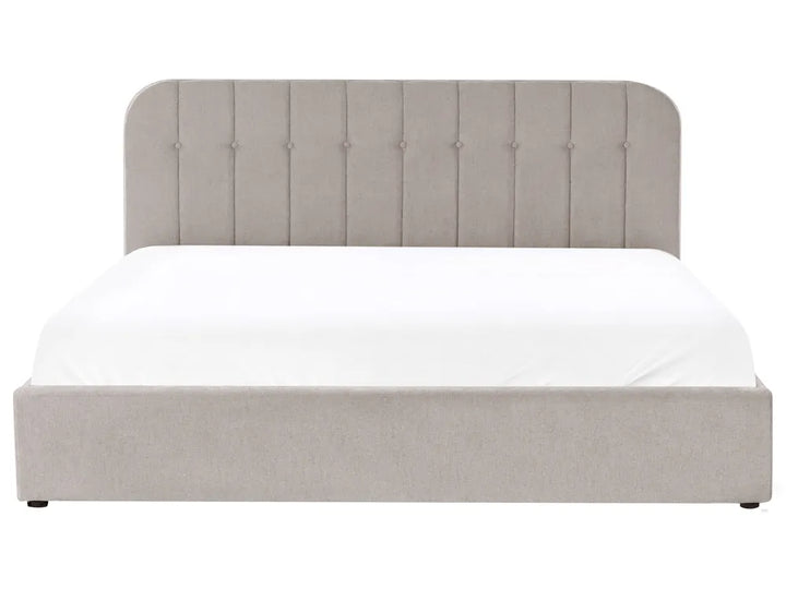 Ottoman Bed Chenille 180 x 200 cm (EU Super King) Taupe Fallon