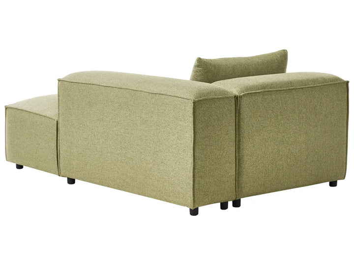 Left-Hand Chaise Lounge Fabric Light Green Nova