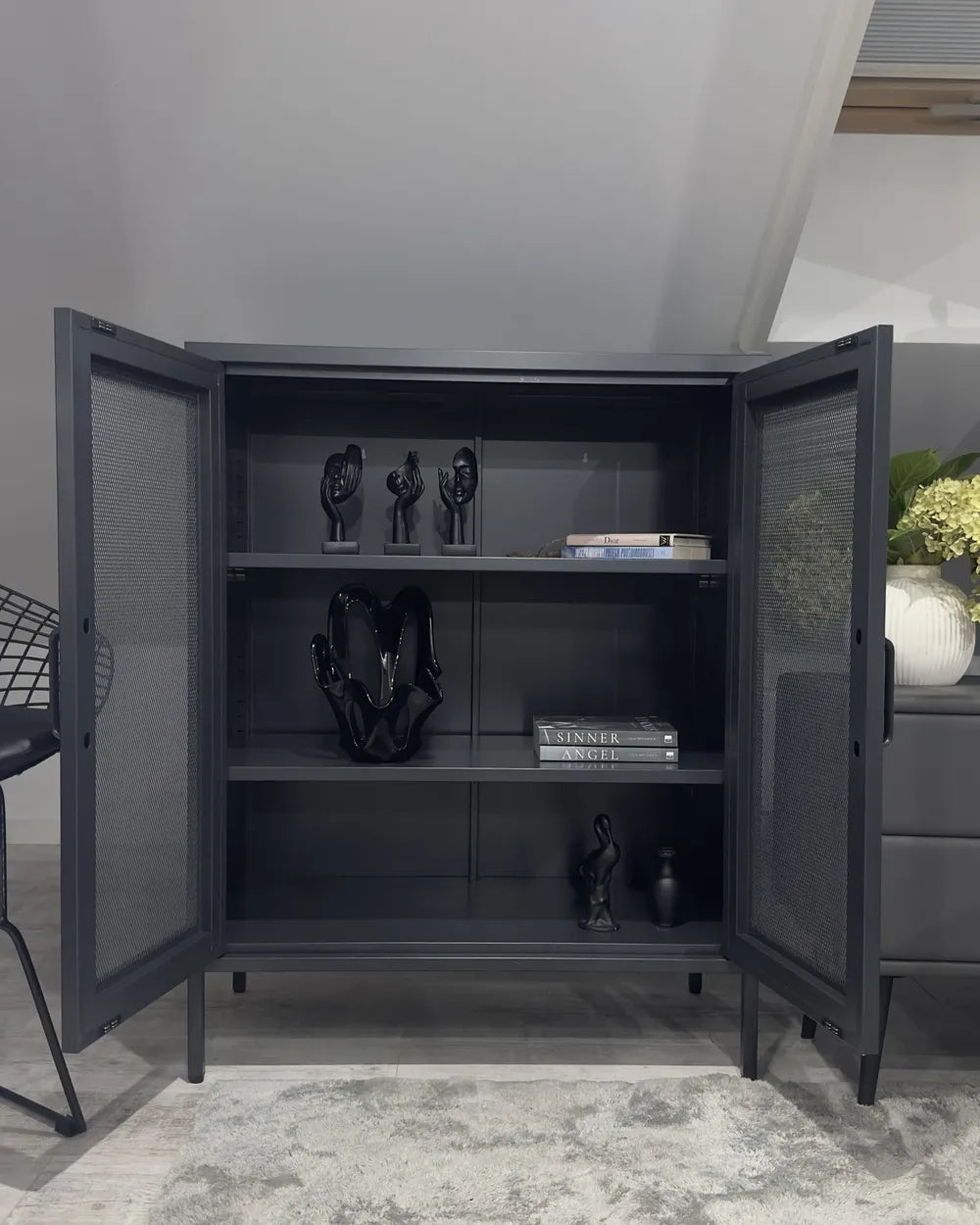 Cabinet Metal Black Justine
