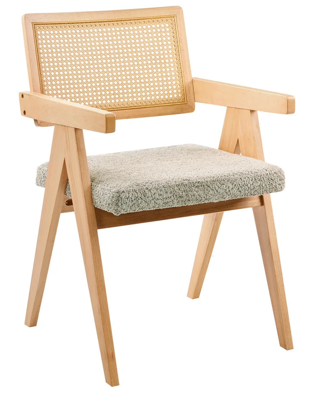 Set of 2 Dining Chairs Wood Light Brown/ Taupe Bernie