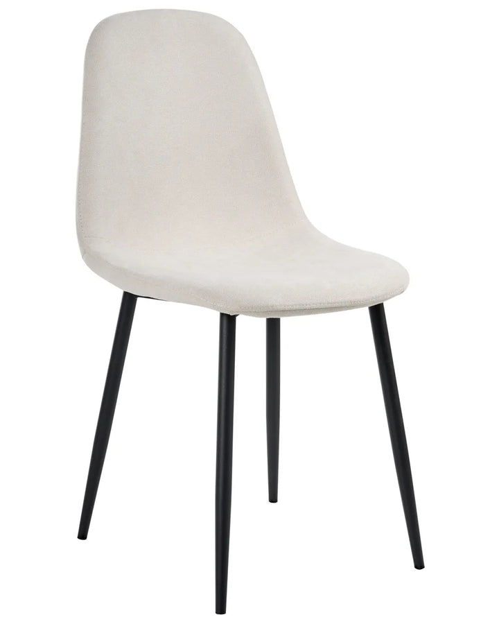 Set of 4 Dining Chairs Fabric Light Beige Tret
