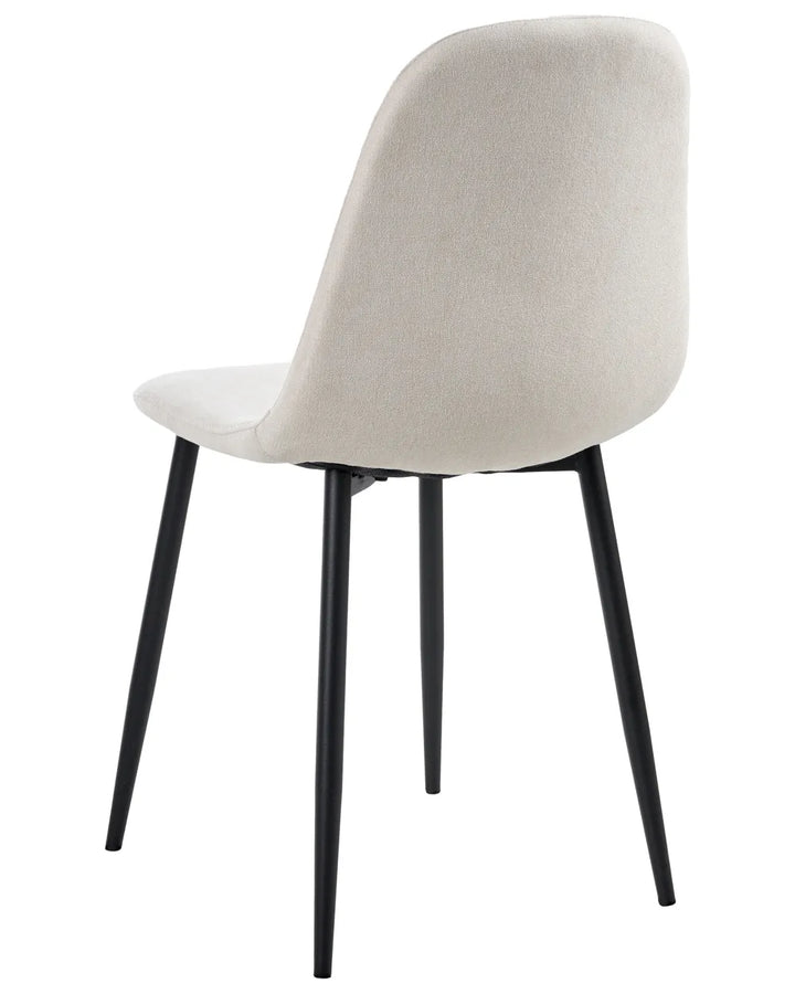 Set of 4 Dining Chairs Fabric Light Beige Tret