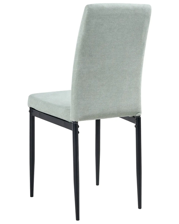 Set of 4 Dining Chairs Fabric Light Green Bree