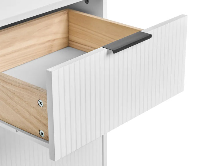 7 Drawer Chest White Ample Space for Storage Arvello