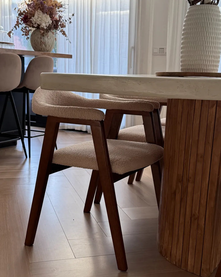 Set of 2 Dining Chairs Wood Dark Brown Tippy