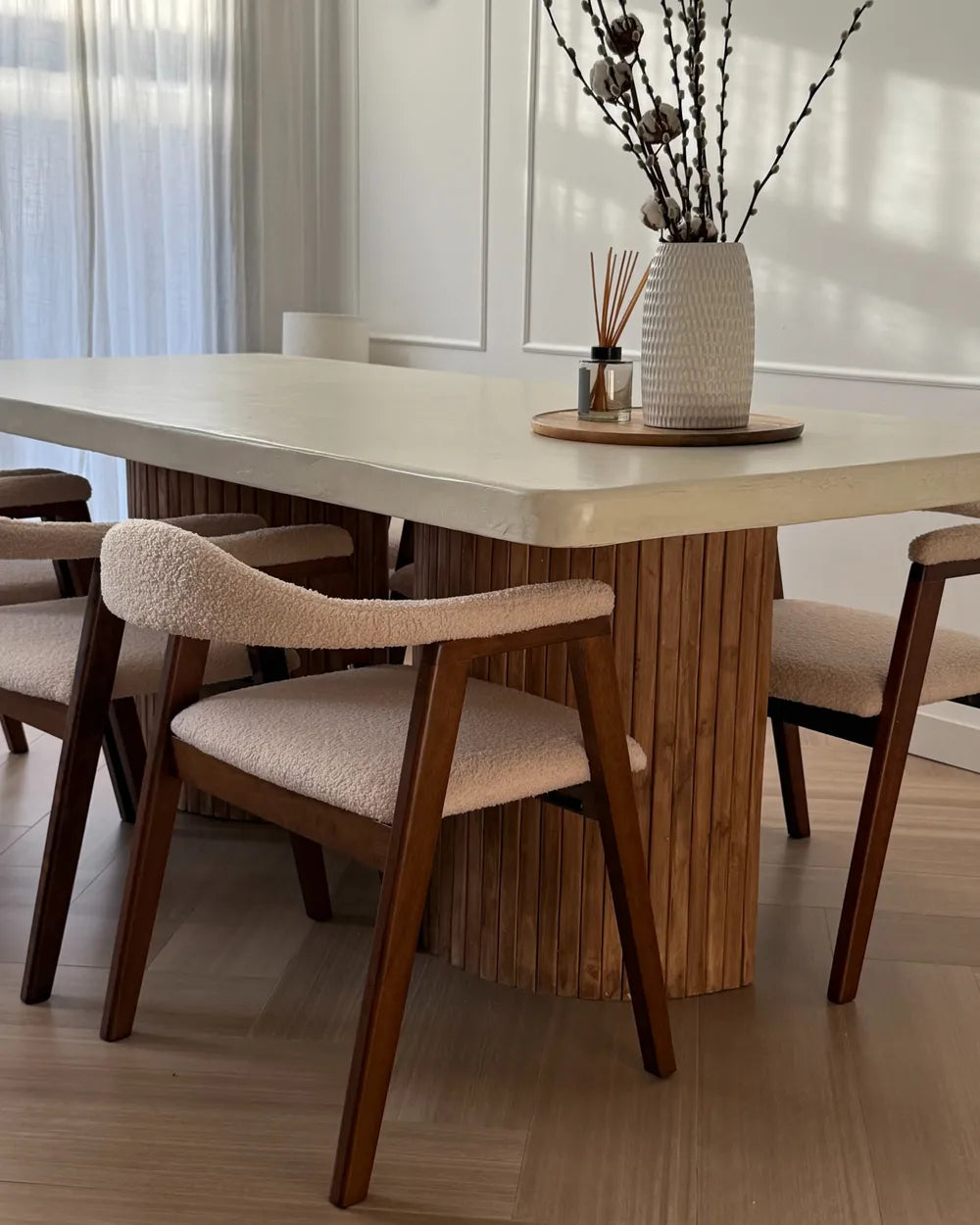 Set of 2 Dining Chairs Wood Dark Brown Tippy