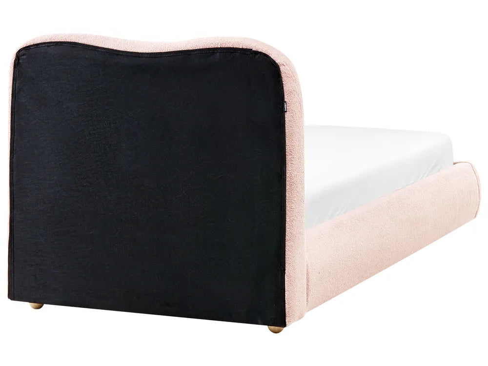 Ottoman Bed Boucle 90 x 200 cm (EU Single) Pink Lorelai