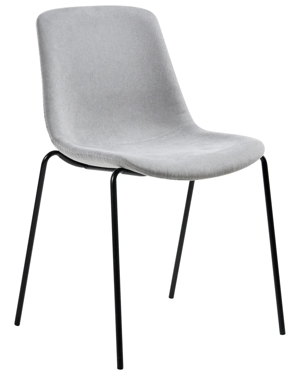Set of 4 Dining Chairs Fabric Grey Vero
