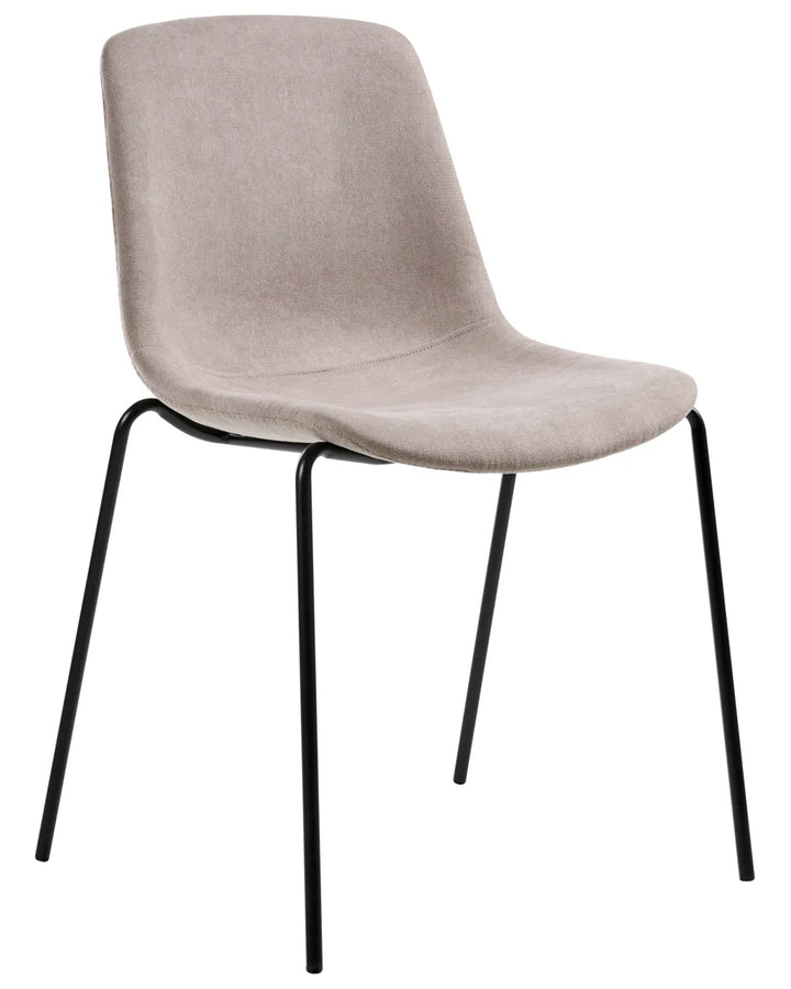 Set of 4 Dining Chairs Fabric Beige Vero