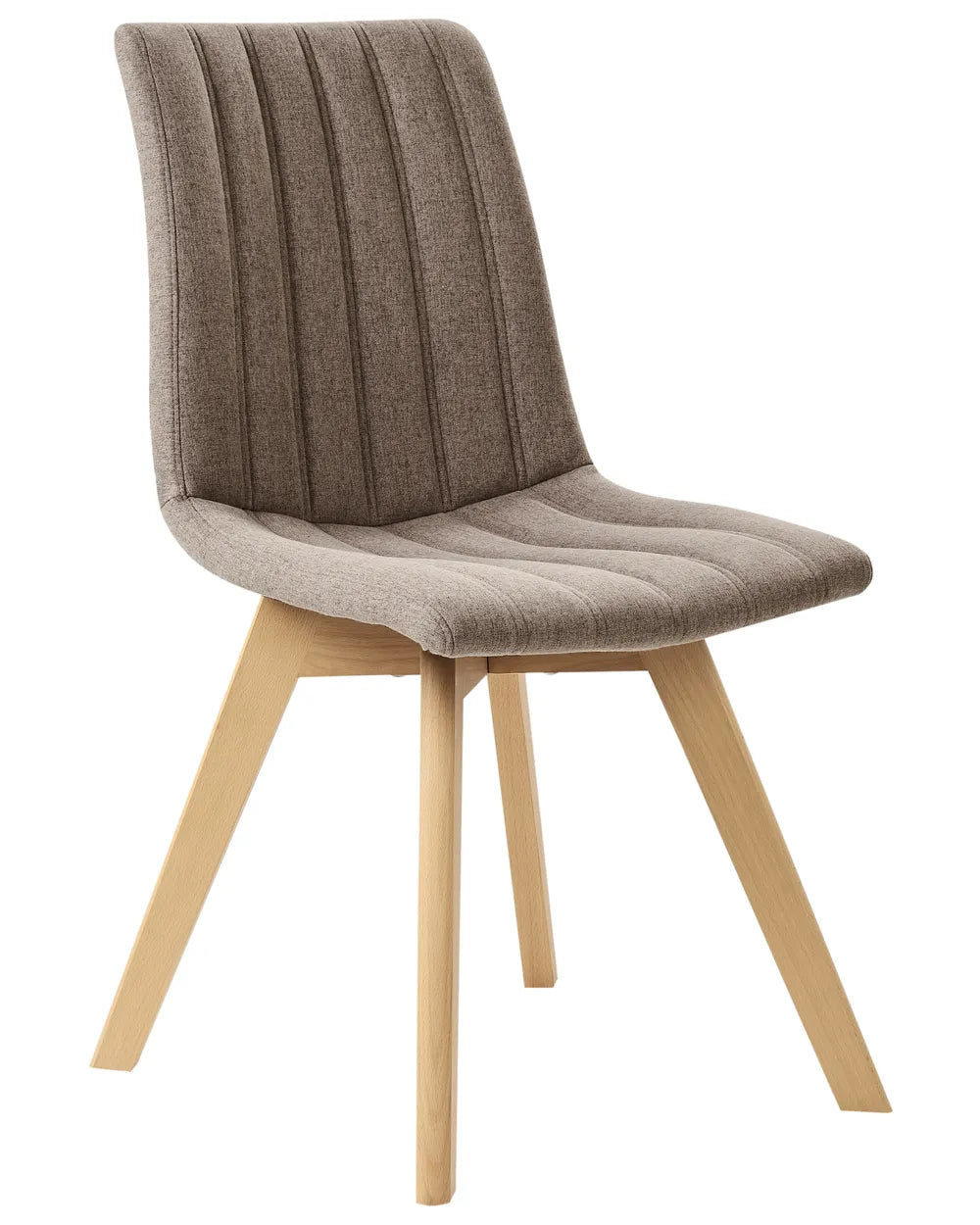 Set of 2 Dining Chairs Fabric Brown Aurelie