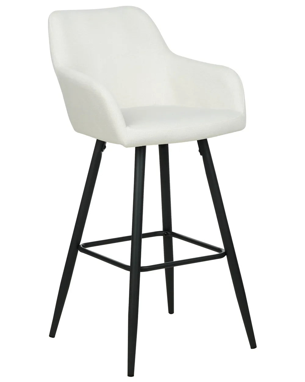 Set of 2 Bar Chairs Velvet Off-White Frank