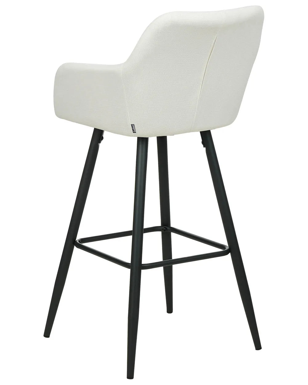 Set of 2 Bar Chairs Velvet Off-White Frank