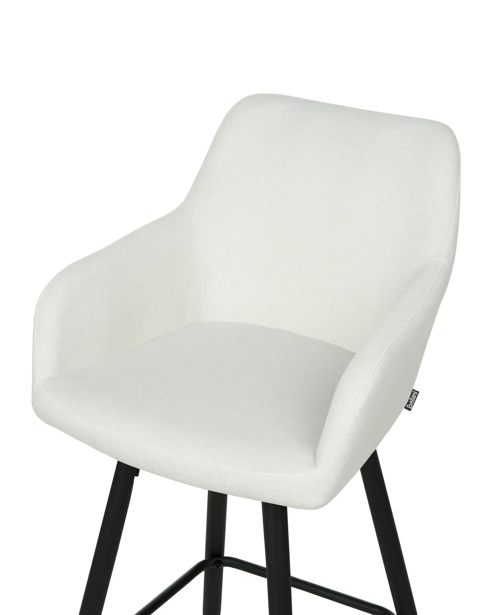 Set of 2 Bar Chairs Velvet Off-White Frank