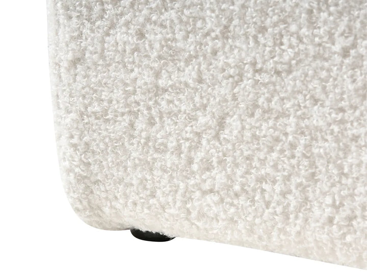 Ottoman Bed without Headboard Boucle 160 x 200 cm (EU King Size) Off-White Miley