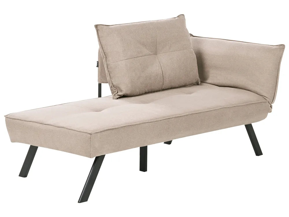 Right-Hand Chaise Lounge Fabric Taupe Brylle