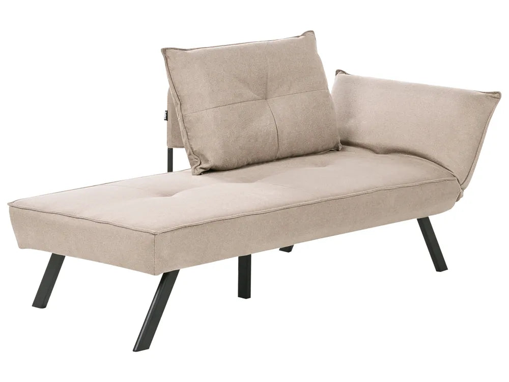 Right-Hand Chaise Lounge Fabric Taupe Brylle
