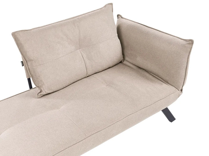 Right-Hand Chaise Lounge Fabric Taupe Brylle