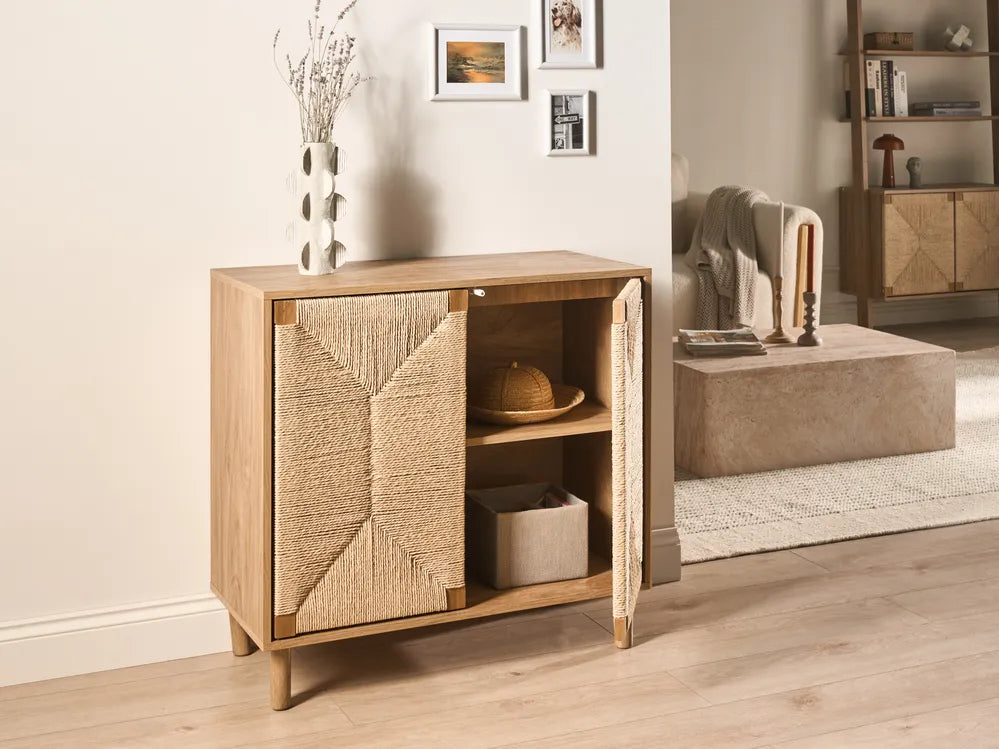 2 Door Sideboard Light Brown Ada