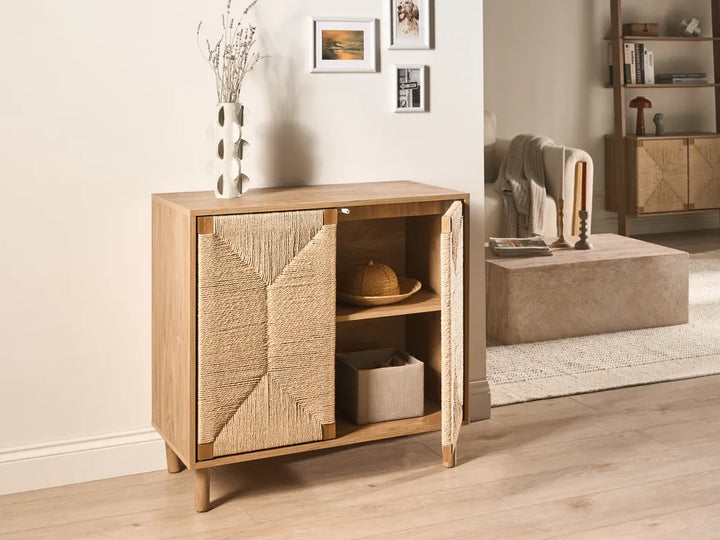 2 Door Sideboard Light Brown Ada