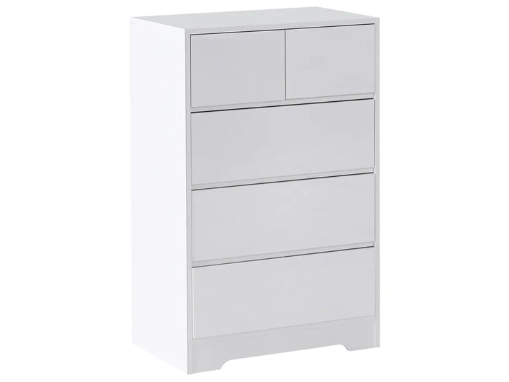 5 Drawer Chest White Taylor