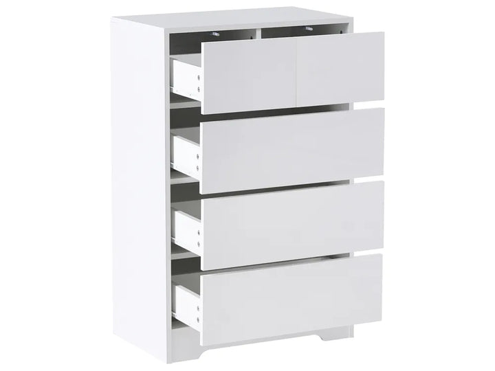 5 Drawer Chest White Taylor