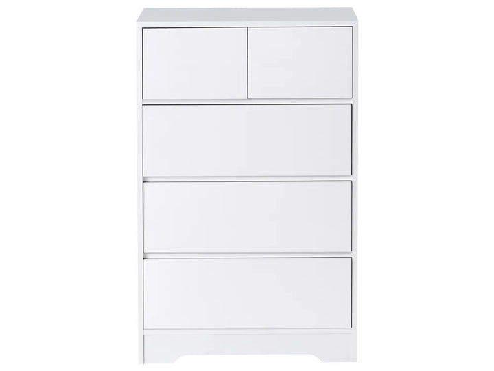 5 Drawer Chest White Taylor
