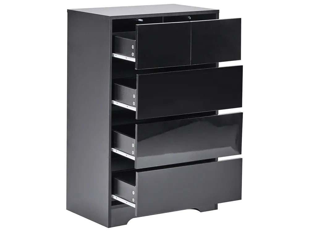 5 Drawer Chest Black Taylor