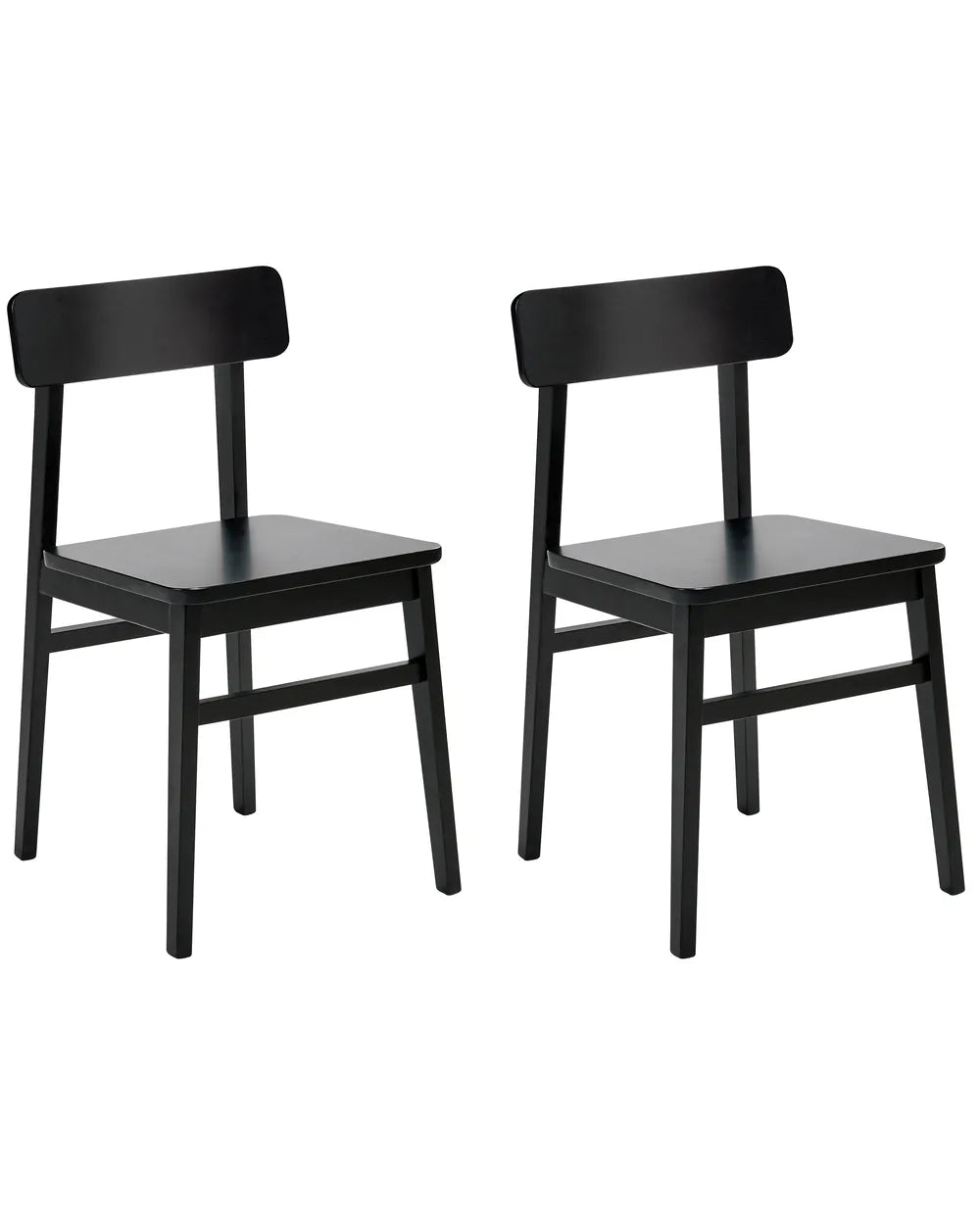 Set of 2 Dining Chairs Wood Black Beth