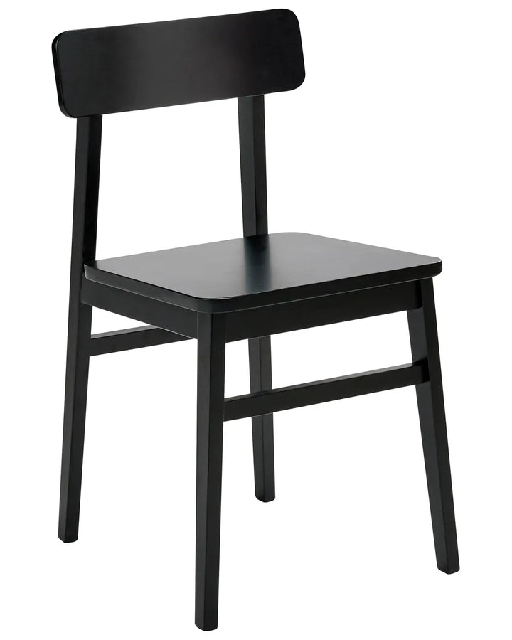 Set of 2 Dining Chairs Wood Black Beth