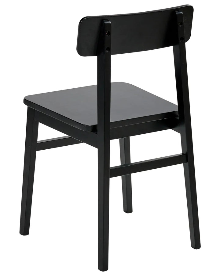 Set of 2 Dining Chairs Wood Black Beth