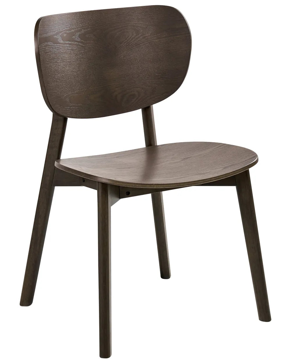 Set of 2 Dining Chairs Wood Dark Brown Rini