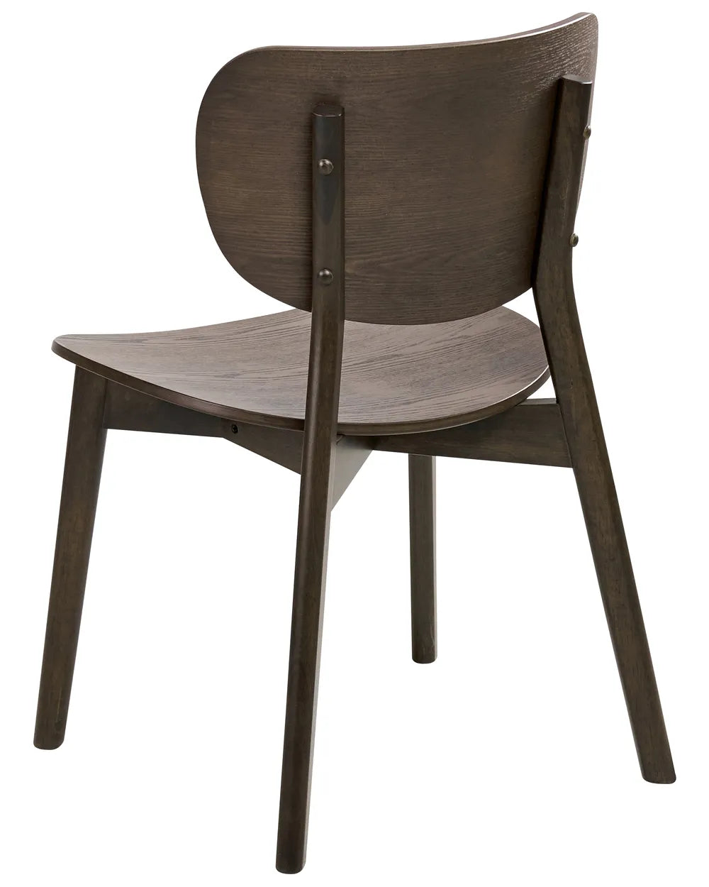 Set of 2 Dining Chairs Wood Dark Brown Rini