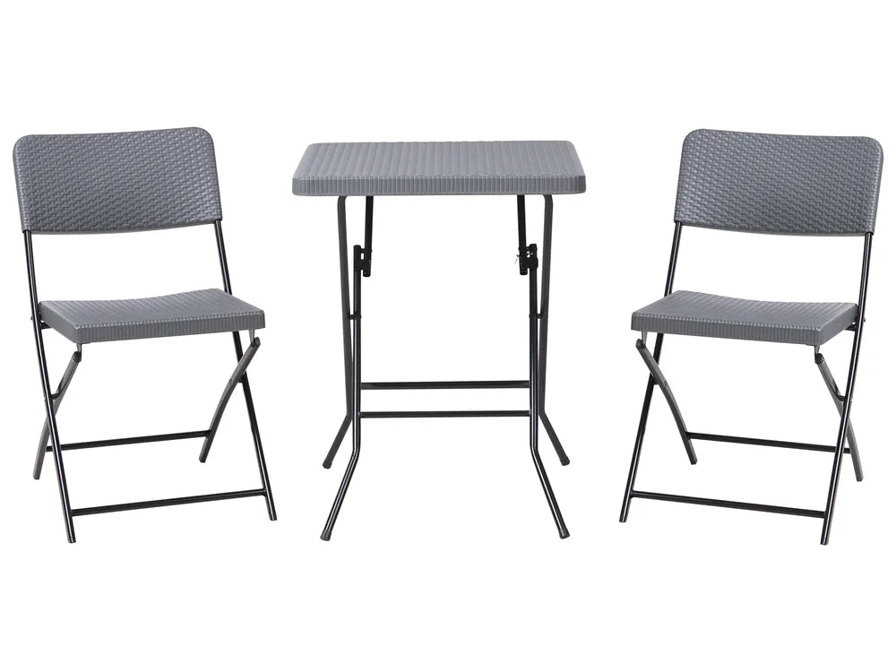 Bistro Set Folding Grey Welch