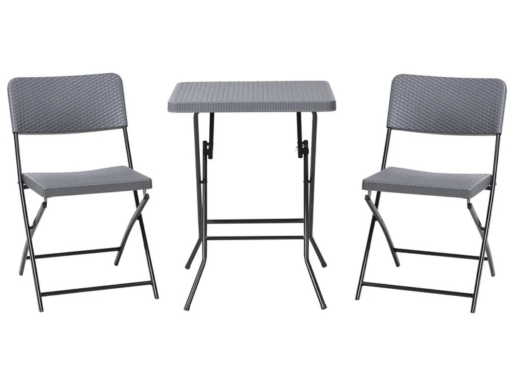Bistro Set Folding Grey Welch
