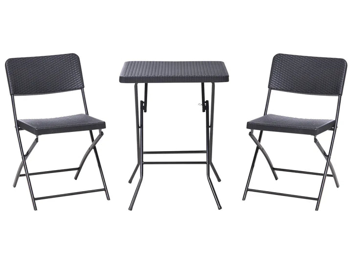 Bistro Set Folding Black Welch