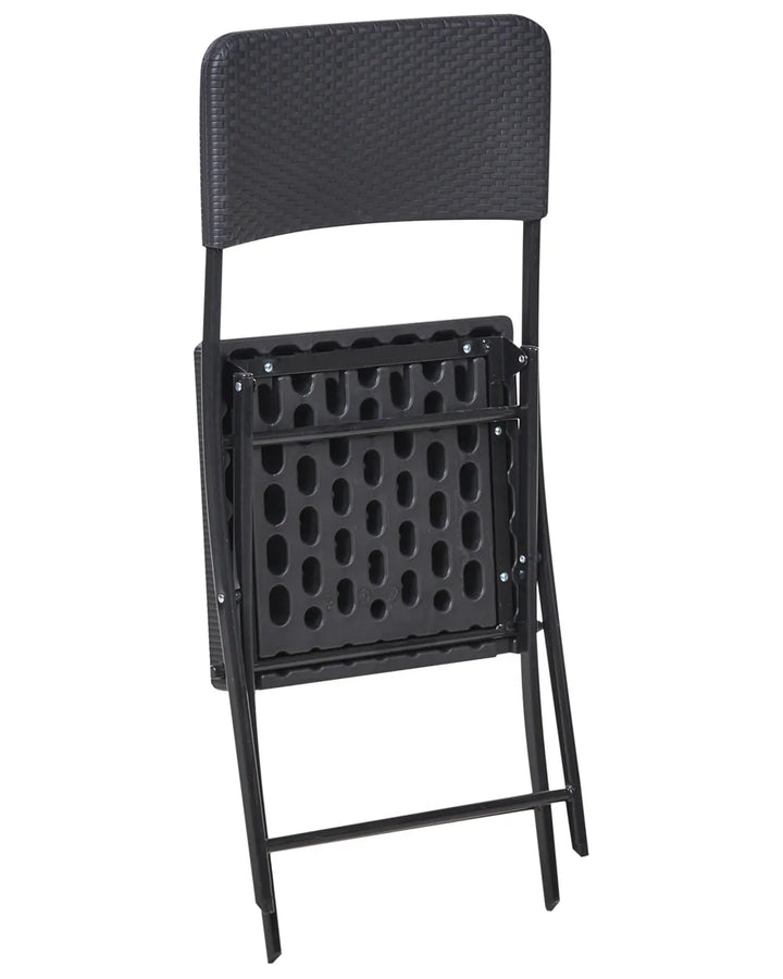 Bistro Set Folding Black Welch