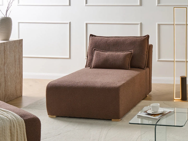 Chaise Longue Boucle Brown Averni