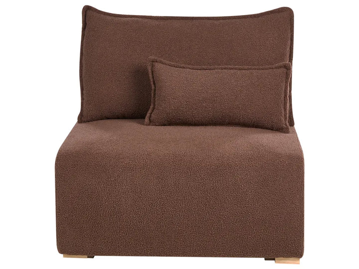 Modular Corner Sofa Boucle Brown Left Hand Averni