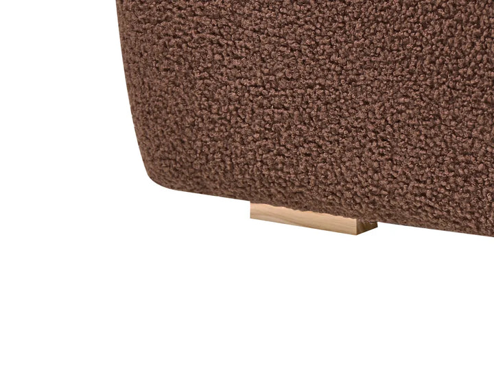 Modular Corner Sofa Boucle Brown Left Hand Averni