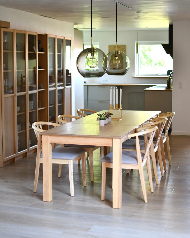 Set of 2 Dining Chairs Wood Light Brown/ Taupe Denise