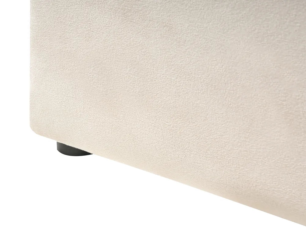 Bed with Storage Bench Velvet 140 x 200 cm (EU Double) Off-White Angel