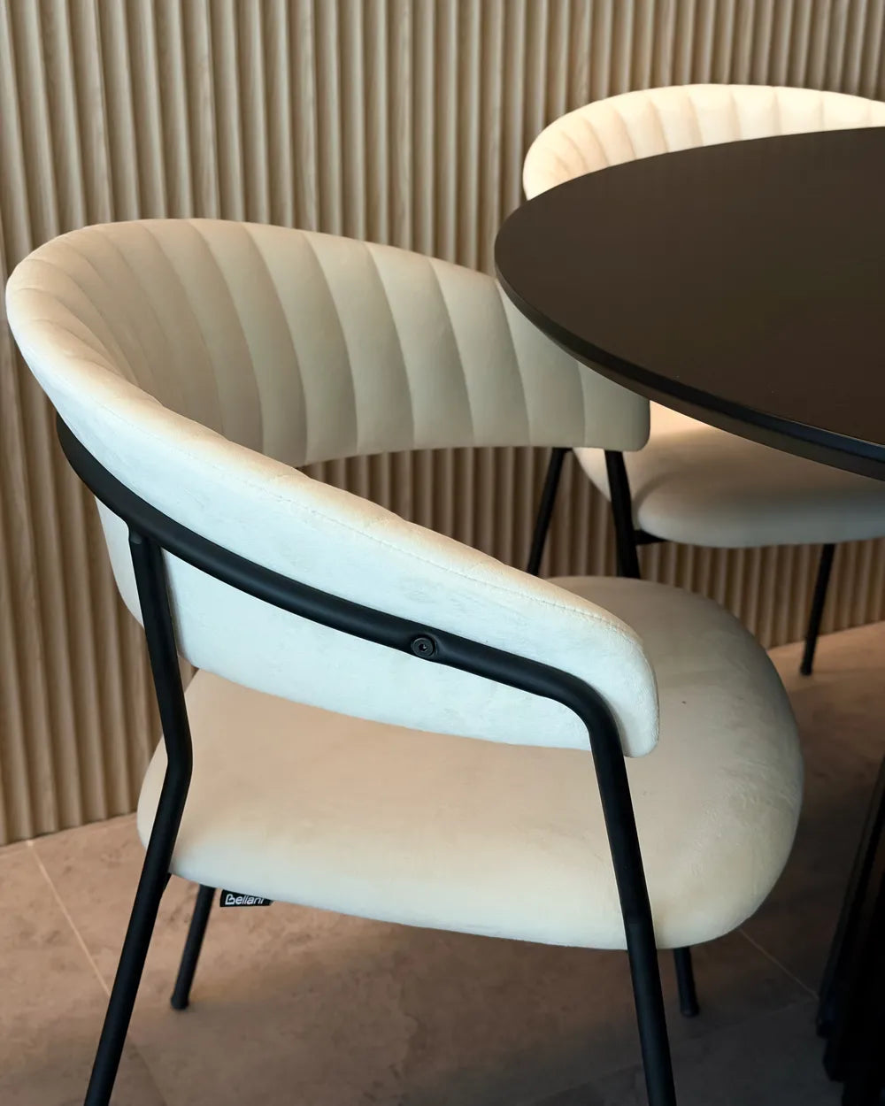 Set of 2 Dining Chairs Velvet Off-White Avy