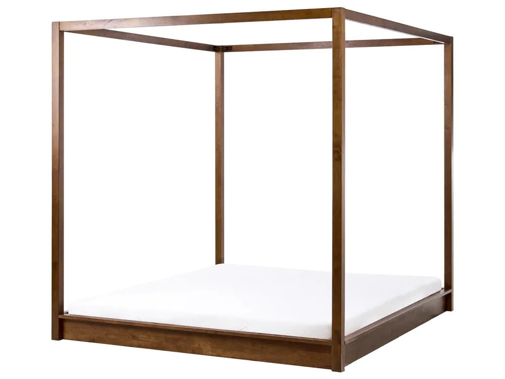 Four Poster Bed Wood  180 x 200 cm (EU Super King) Dark Brown Penny