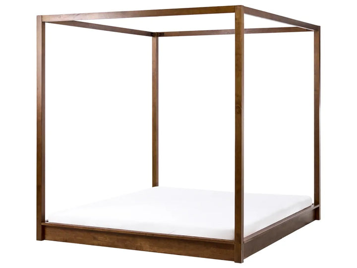 Four Poster Bed Wood  180 x 200 cm (EU Super King) Dark Brown Penny