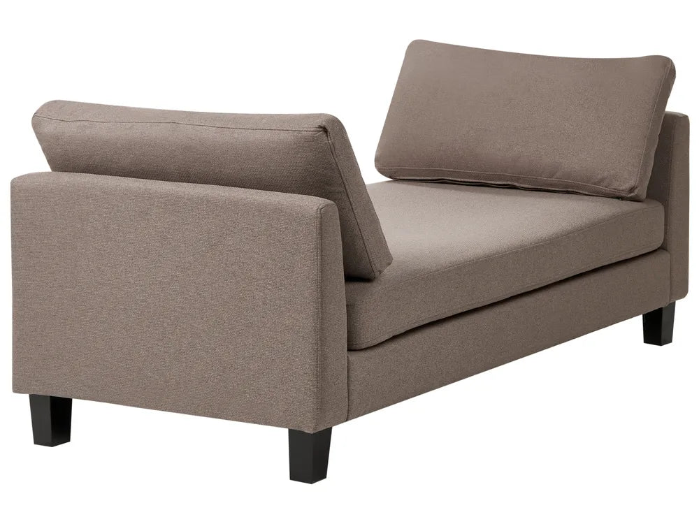 Chaise Longue Fabric Taupe Arla