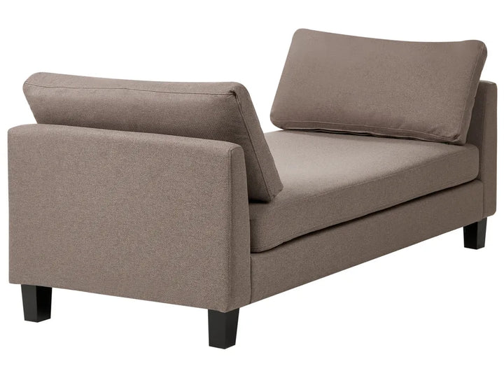 Chaise Longue Fabric Taupe Arla